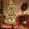 Costway 6/7 FT Pre-Lit Flocked Christmas Tree Hinged Xmas Decoration with 250/300 LED Lights